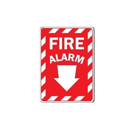Fire Alarm Sticker, 5" X 3.5"