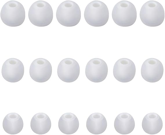 Earbud Tips High Quality Soft Silicone Earbuds Replacement Tips Fit for in-Ear Headphones(inner hole from 3.8mm - 4.0mm earphones)9 Pairs S/M/L,White