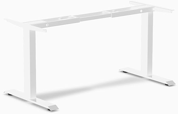 Desky Zero Fixed Office Desk Frame White