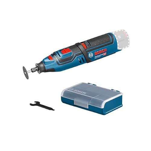 Bosch Professional 12V System GRO 12V-35 Cordless Rotary Tool (Without Battery/Charger, incl. Key, Collet, Cutting disc, Accessory Box, L-BOXX Inlay)