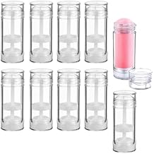 10 Pcs 30ml/1oz Empty Deodorant Containers Bottom Filling Stick Plastic Deodorant Container Twist up Refillable Deodorant Bottles Empty Lip Balm Tube for Homemade DIY Lipstick Crayon Chapstick