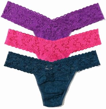 hanky panky - Signature Lace Low Rise Thongs for Women | One Size 4-14 | Lacy Lingerie Underwear | 3 or 5 pack
