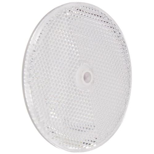 Tapco RT-90 Plastic Centermount Reflector with Plastic Center Hole, 3-14 Diameter x 38 Thick, White