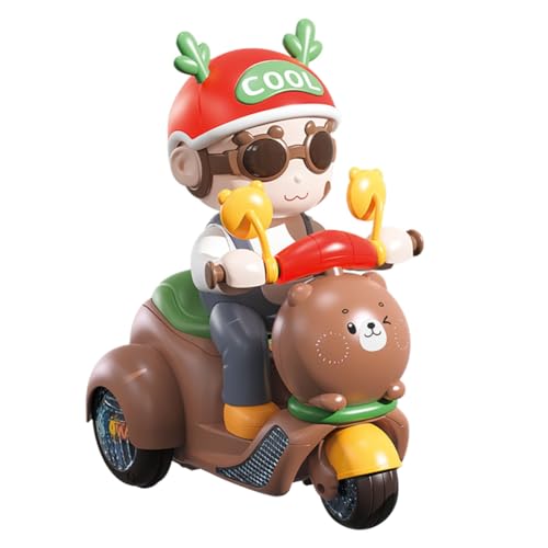 Miracland Stunt Tricycle Toy, Electro-Tricycle Toy Musical Toy Trike Dancing Toy 360 Spin Stunt Motorcycle Toy Stunt Bike Toy Tuk-tuk Toy with Dynamic Music and Colorful Lights for Kids
