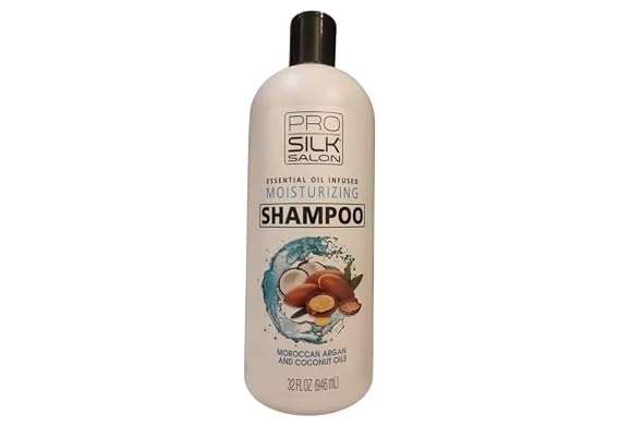 SHAMPOO ESSENTIAL OIL INFUSED MOISTURIZING MOROCCAN ARGAN ANS COCONUT Pro Silk Salon 32 fl oz (946ml)