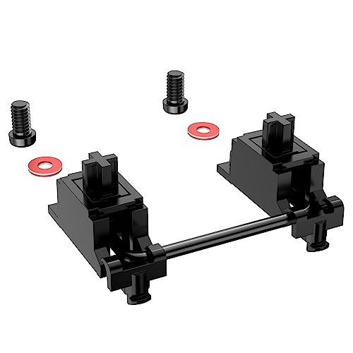 DUROCK Stabilizer V3, Screw in Stabilizers with 2u 6.25u 7u Wires, PCB Mount Keyboard Stabilizers for Mechanical Keyboards V3 Nero 80% Kit