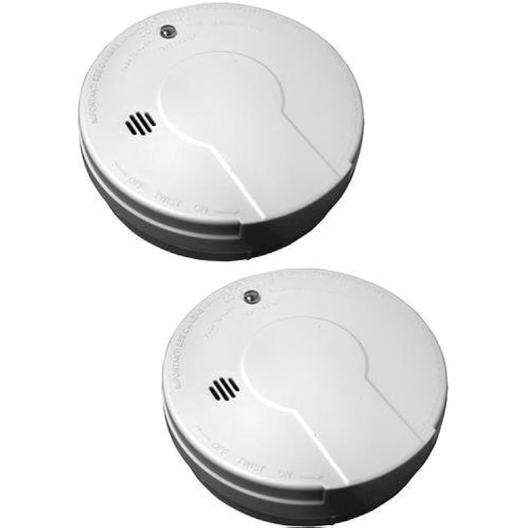 Kidde Battery-Operated Basic Smoke Detector Alarm with Low Battery Indicator | Model 0915D-018, 2-Pack