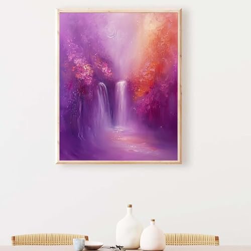 Starry Sky Diamond Painting Blue Diamond Painting Kits for Adults, 5D DIY Full Round Drill Gem Art for Beginner Mosaic Kits for Adults Rhinestone Crystal Art for Home Decor, Gift 32x40 Inch PJY9 5-5