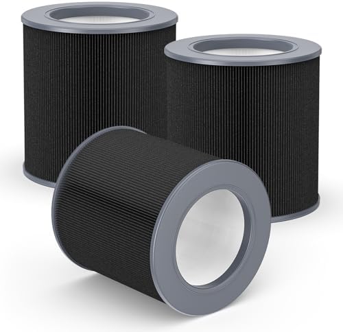 3-pack Air MiniMini PECO-HEPA Replacement filter, Compatible with Molekule Air Mini Air Purifiers, Pre FilterTrue H13 HEPAActivated Caebon Filter 3 Stages High-Efficiency Filtration