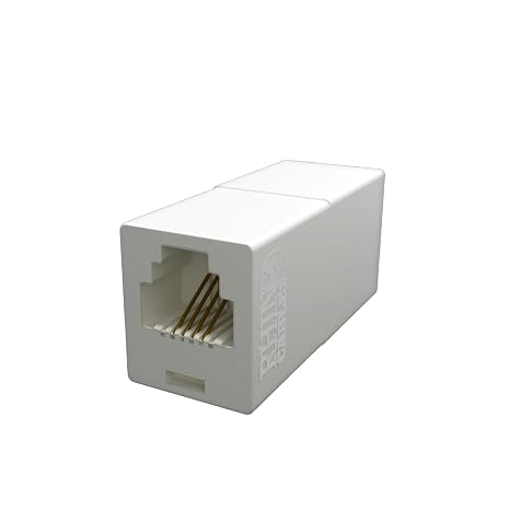 rhinocables RJ11 Extension Cable (White, 6P4C Connectors for)