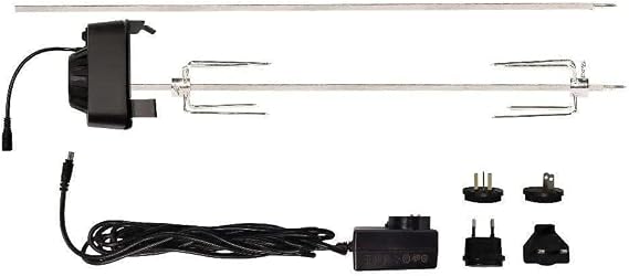 Masterbuilt Gravity Series Rotisserie Accessory Attachment with Stainless Steel Spit Rods, Meat Claws and and Electric Power Source, Model MB20091220