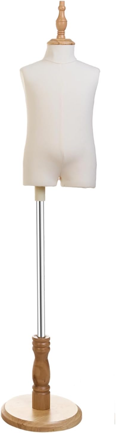 Kid Dress Form Mannequin with Wood Stand for Clothes Window Display (S(2-3 Years))