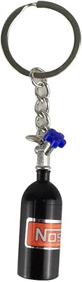 Car Turbo Keychain Nitrogen Bottle Metal Key Chain Nos Key Ring Stash Pill Box Storage Car Interior