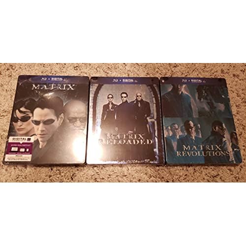 MATRIX 1 2 3 RELOADED REVOLUTIONS TRILOGY COLLECTION Blu-ray Steelbook (Limited Edition Region-Free Import)