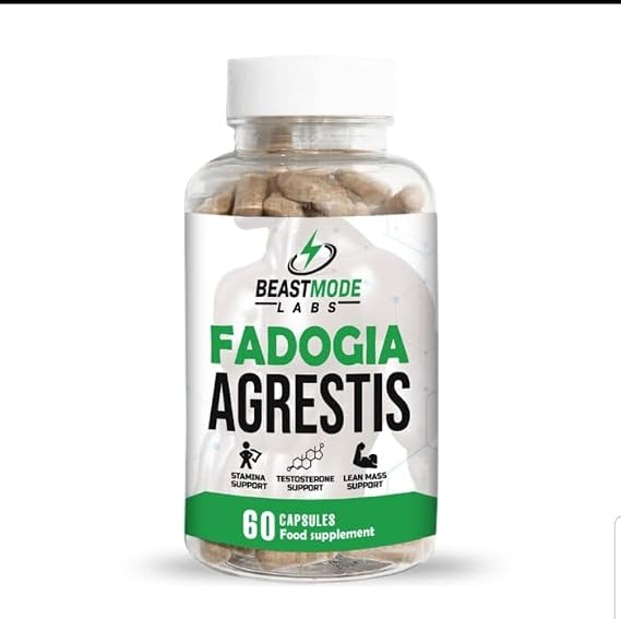 BEASTMODE Labs Fadogia Agrestis 500mg Capsules – Maximum Strength Natural Testosterone Support, Muscle Growth & Performance Booster – Plant-Based, Highly Purified Extract (60 Capsules)