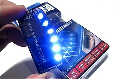 Sunnytech 1pc Solar Car Burglar Alarm 6LED Flashing Anti-Theft Warning Light GSPX D141 (Blue)
