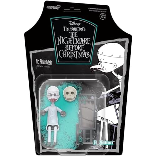 Super7 Tim Burtons The Nightmare Before Christmas Dr. Finkelstein - 3.75 Disney Action Figure with Accessory Classic Movie Collectibles and Retro Toys