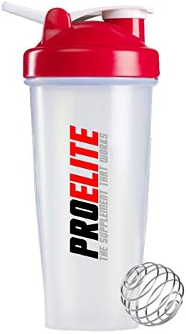 Proelite Proelite Transparent Smart Shaker Cup Mixer Blender 600-700ml - Red (X 1 Units)
