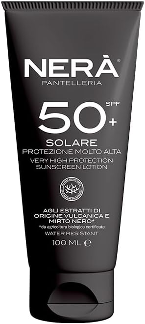 NERA SPF 50 Sunscreen Body Lotion – UVA & UVB Protection, Lightweight, Water-Resistant, Hydrating Formula with Black Myrtle & Volcanic Stone Extracts, Antioxidant-Rich & Dermatologically Tested, 100ml