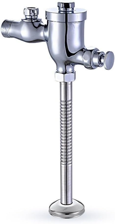 Urinal Flush Valve Push Button Manual Delay Automatic Shutoff Chrome