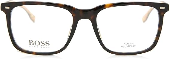 Boss hub Plastic Rectangular Eyeglasses 53 00R6 Dark Havana