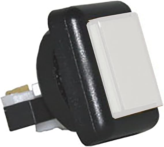 Suzo Happ Med White Rectangular Video Lottery Term Pushbutton w Micro