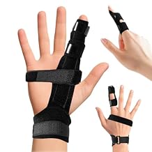 2-Pack Adjustable Finger Splints for Trigger Finger & Joint Pain Relief - Universal Fit Brace Supports All Fingers for Arthritis, Tendinitis & Carpal Tunnel