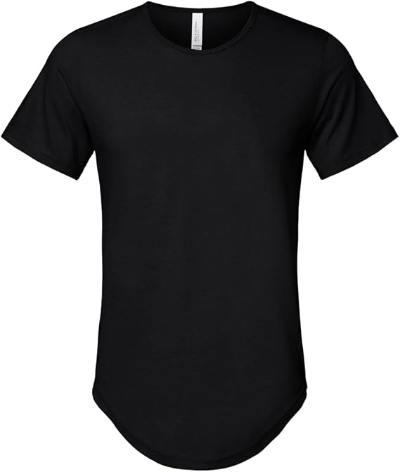 BELLA + CANVAS Fast Fashion Jersey Curved Hem Tee 2XL Black