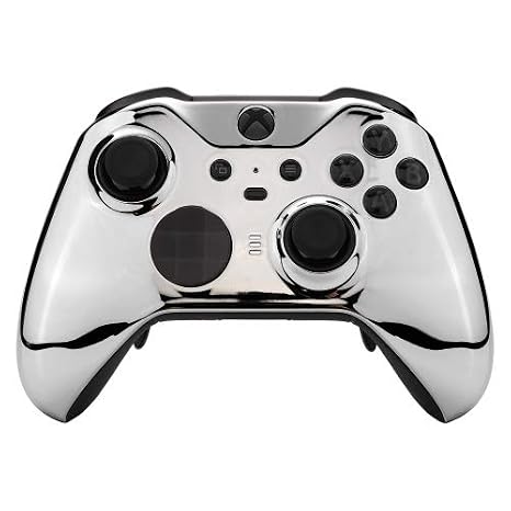 UN-MODDED Custom Controller Compatible with Xbox ONE Elite Series 2 (Chrome Silver)