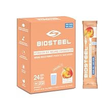 BioSteel Hydration Mix, Great Tasting Hydration with Zero Sugar, and No Artificial Flavors or Preservatives, Peach Mango Flavor, 24 Single Serving Packets