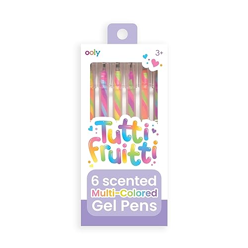Ooly Scented Tutti Fruitti Color Changing Gel Pens Set of 6-1.00mm NIB, Color Changing as you Write, Pens for Kids and Adults, Art and Stationery Supplies