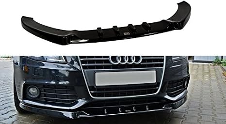 Front Bumper Lip Spoiler Compatible with Audi A4 B8 (Preface) Maxton Design Splitter