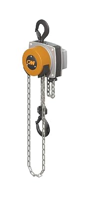 CM 5651A Steel Hurricane Hand Chain Hoist with Hook Mounted, 1000 lbs Capacity, 30 Lift Height