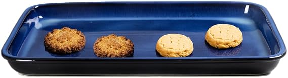 Emeril Lagasse Large Stoneware Baking Sheet Non Stick Stoneware Cookie Sheet & Baking Tray, Oven Safe Baking Trays for Oven, Ceramic Sheet Pan, 15.75"