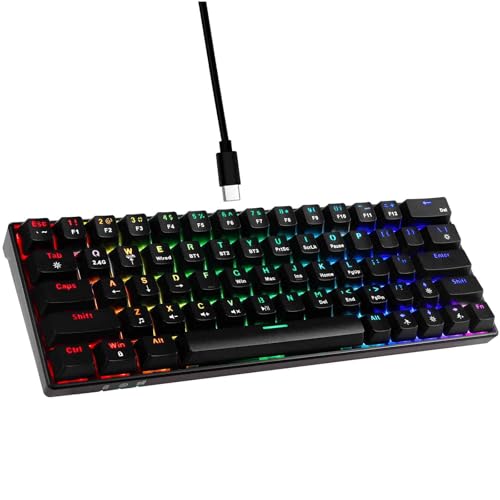 UrbanX T30 PRO Wireless RGB Gaming Keyboard for Blade A7PVoyage 20 ProBlade A71Blade A51nubia Red Magic 6s Pro, BT2.4Ghz Tri-Mode Wireless Mechanical Keyboard, Hot-Swap Linear Quiet Red Switch