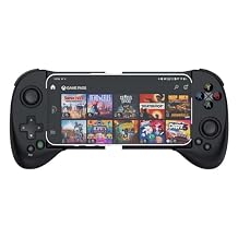 ShanWan Q13P2 Mobile Game Controller for iphone&Android System via Bluetooth Wireless Gamepad Compatible with PS Remote Play, Xbox Cloud, Steam Link, GeForce NOW, iOS MFi/Apple Arcade (black)