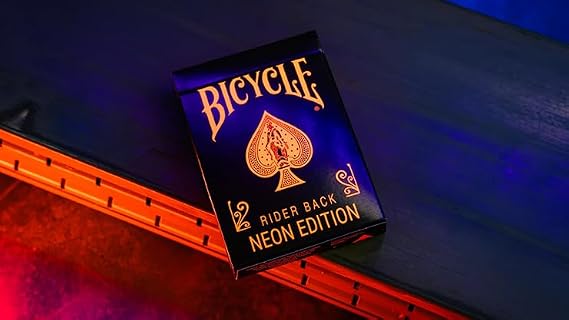 Neon Solar-Orange Rider Back Playing Cards