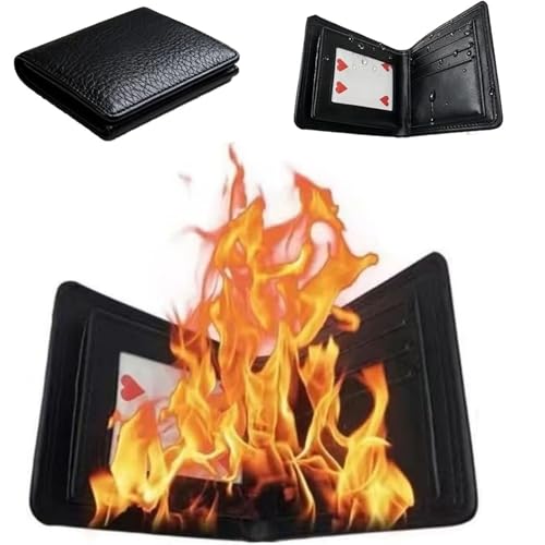 Magic Wallet, Premium Magic Wallet Fire Prop for Magicians,Leather, Inconceivable Street Show Prop, Street Shows Props for Adult Magicians and Magics Show Lovers 1PCS