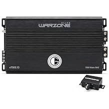 Gravity Audio E7500.1D Warzone 7500W True RMS Car Amplifier Class D Amp 1/2/4 Ohm Stable with Remote Sub Control