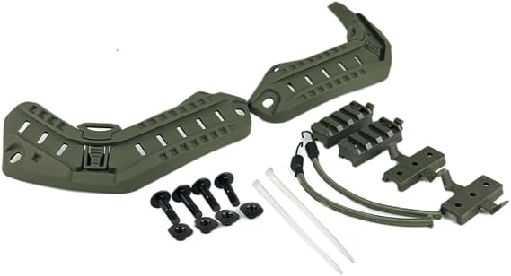 ATAIRSOFT Fast Helmet Accessory Rail Mount Kit Helmet Side Rail Guide with Lanyard Mounting Screws