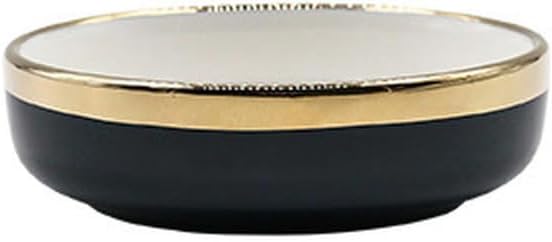 Gold-edged ceramic tableware, household personalized solid color tableware - taste plates