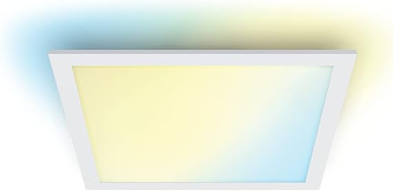 WiZ Panel tavan lambası ayarlanabilir beyaz, kısılabilir, 1000 lm, sıcak ila soğuk beyaz, kare, Wi-Fi üzerinden uygulama/ses ile akıllı kontrol, beyaz [Enerji Sınıfı G]