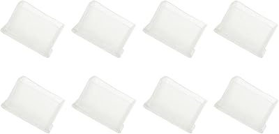 METALLIXITY Chair Leg End Cover 40mm x 20mm 8Pcs, Rectangle PVC Furniture Feet Caps Floor Protector - for Sofa Table Patio Chairs, Clear
