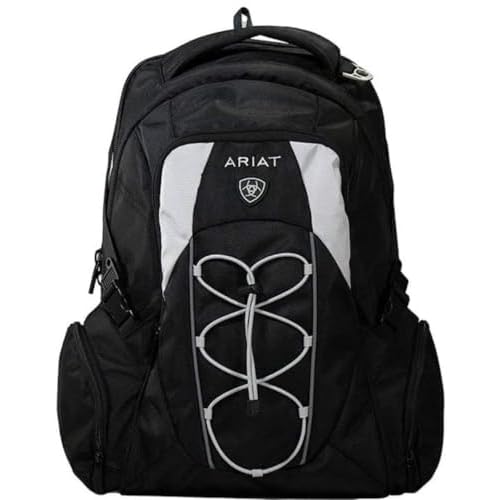 ARIAT Unisex Adult Logo Backpack, Black, One Size