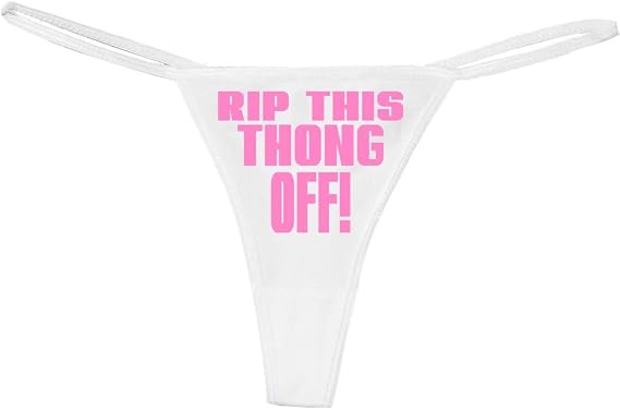 Knaughty Knickers Women's Sexy Rip This Thong Off Wild Hot Thong