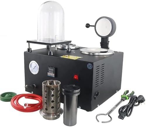 Vacuum Casting Machine - Digital Investment Casting Furnace up to 2100°F, Lost Wax Cast & Gold/Silver Melting Kit with Graphite Crucible for Scrap Metal