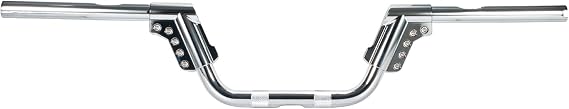 5.5インチ 調節可能 1インチ Tバーハンドルバー ブラック/クローム。ほとんどのハーレーモデルのケーブルスタイル&電子スロットルスロットルバイワイヤーに対応。ツーリング23本とソフトテイル25本クロム。