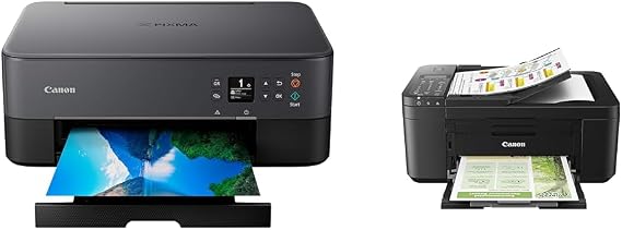 Canon PIXMA TS6420a All-in-One Wireless Inkjet Printer [Print,Copy,Scan], Black, Compatible with Alexa & PIXMATM TR4720 Wireless Inkjet All-in-One Color Printer, Black