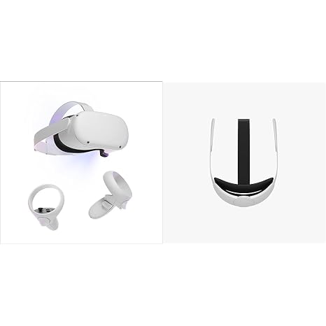 Meta Quest 2 Advanced All-In-One Virtual Reality Headset 256 GB with Elite Strap for Enhanced Support and Comfort in VR