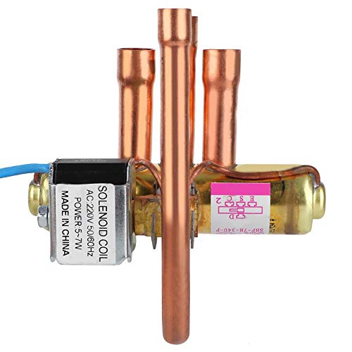 Air Conditioning Four-Way Valve, Water Energy-Saving Four-Way Reversing Valve Refrigeration Service Maintenance Accessory for Central,Unit and Room Air Conditioners 1P
